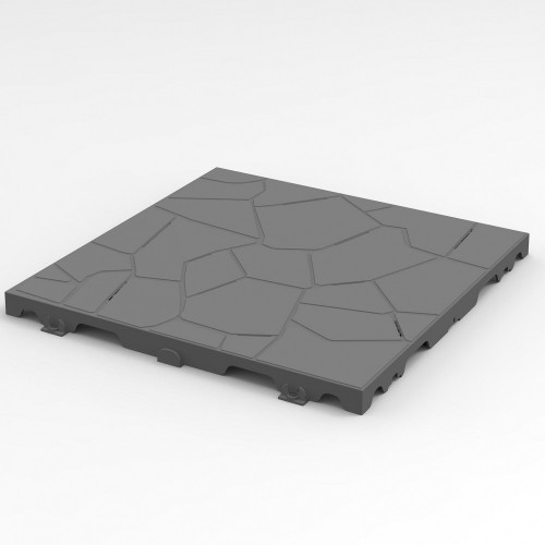 Dalle clip SNAPTILE, gris, L. 38 x L. 38 cm x Ep. 25 mm - ONEK
