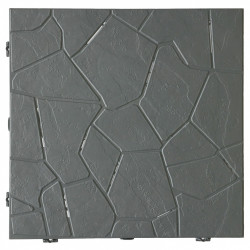 Dalle clip SNAPTILE, gris, L. 38 x L. 38 cm x Ep. 25 mm - ONEK