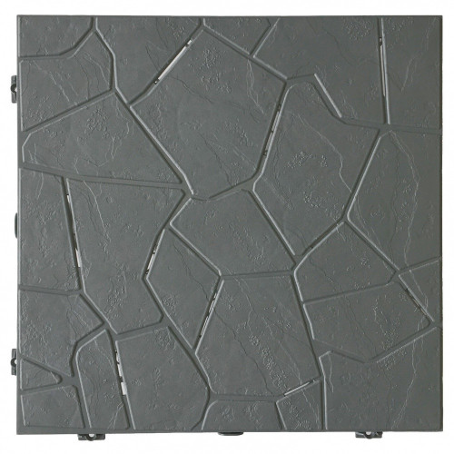 Dalle clip SNAPTILE, gris, L. 38 x L. 38 cm x Ep. 25 mm - ONEK