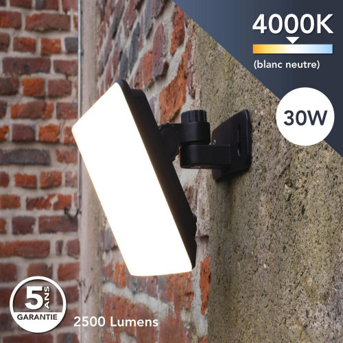 Projecteur exterieur module led 2500 Lm noir Full screen TIBELEC - TIBELEC
