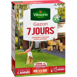 Gazon 7 jours VILMORIN, 1 kg, 40 m² de marque VILMORIN, référence: J9138800