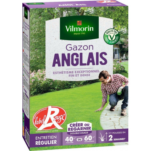 Gazon anglais VILMORIN, 1 kg, 40 m² - VILMORIN