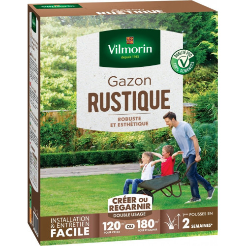 Gazon rustique VILMORIN, 3 kg, 120 m² - VILMORIN