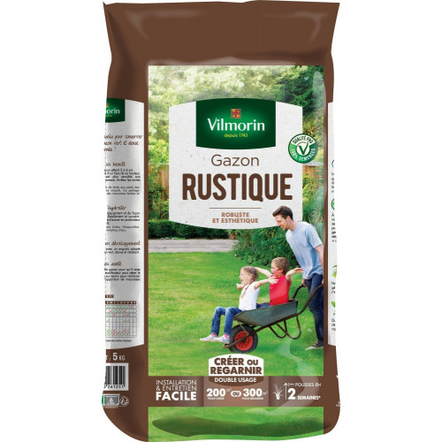 Gazon rustique VILMORIN, 5 kg, 200 m² - VILMORIN