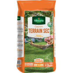 Gazon terrain sec, VILMORIN, 5 kg 200 m² de marque VILMORIN, référence: J9139400
