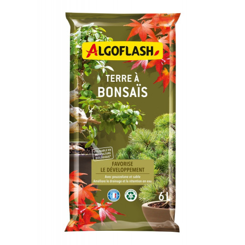 Terre à Bonzaï avec tourbe de Sphaignes, ALGOFLASH 6 litres - Algoflash