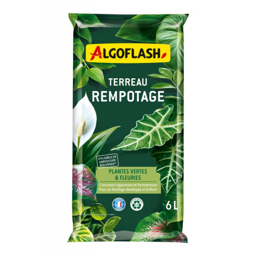 Terreau de rempotage ALGOFLASH 6L - Algoflash