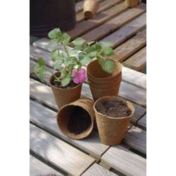 24 Pots Ronds Fibre De Bois Et Tourbe Nortene - NORTENE 