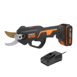 Sécateur sur batterie WORX WG330E, L.25 cm, 20 V de marque Worx, référence: J9142400