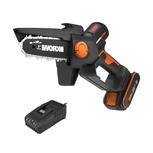Tronconneuse elagueuse sur batterie WORX Wg325e 20 V, guide de 12 cm - Worx