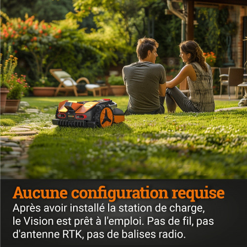 Robot tondeuse connecte LANDROID VISION - 600 m? - Sans installation de fil - Worx
