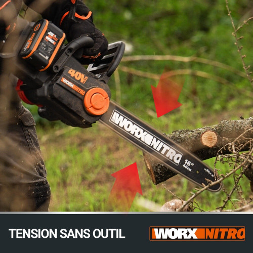 Tronconneuse sur batterie WORX 20 V, guide de 40 cm sans batterie - Worx