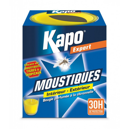Bougie anti moustique, parfum citronnelle,  125 g, KAPO EXPERT - KAPO