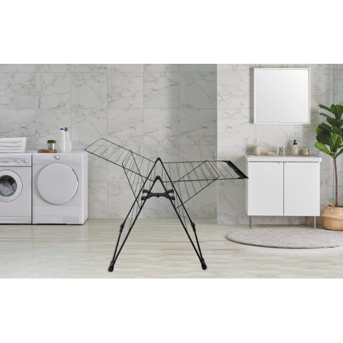 Etendoir a linge sur pieds25 m noir - TANCARVILLE