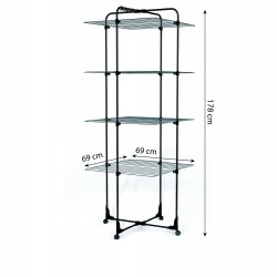 Etendoir a linge sur pieds45 m noir - TANCARVILLE