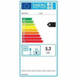 Poêle à pétrole électronique – Inverter 5728 noir - 3200W - soufflant - réservoir 7,2 L - 128 m³ - Ligne Plus