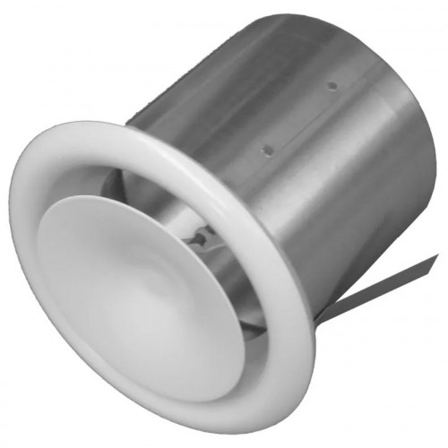 Bouche de soufflage orientable à molette BIR – Ø125 mm – acier laqué blanc - Joncoux