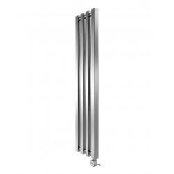 Radiateur électrique mural – KOLONA SP35 inox poli – 1200 x 245 mm – 4 tubes – 266 W de marque Radox, référence: B9300900