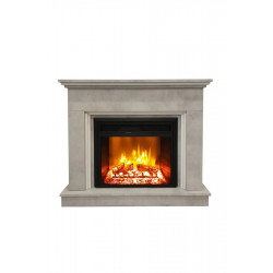 Cheminée électrique décorative – RETRO CONCRETE – 1800W – LED – foncée de marque DLC Home, référence: B9085000