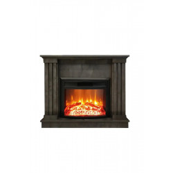 Cheminée électrique décorative – URBAN IRONY EF 4 – 1800W – télécommande - effet flame - gris foncé - DLC Home