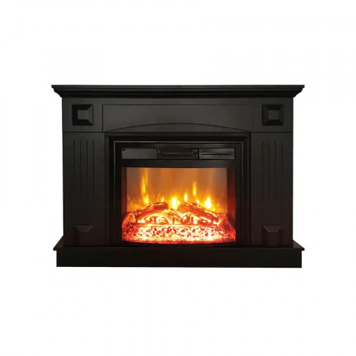 Cheminée électrique noire décorative – VERNAZZA EF 4 – 1800W - télécommande - effet flame - DLC Home