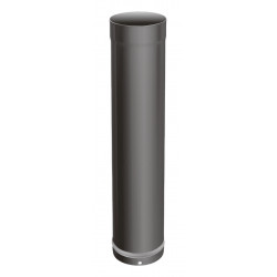 Rallonge télescopique émaillée noire – Ø100 mm – longueur 300 mm – Apollo Pellets Simple Paroi - Joncoux