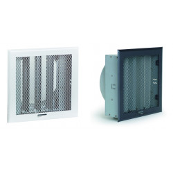 Grille de hotte blanche avec boîtier obturateur Ø150 mm – 191 x 191 mm de marque Joncoux, référence: B9306800