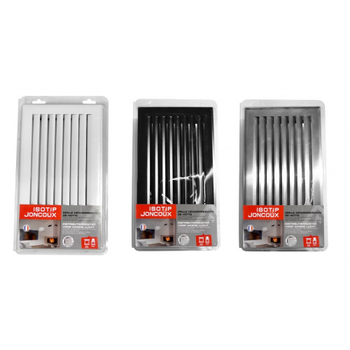 Grille d’air chaud à lamelles blanche – 345 x 195 mm - Joncoux