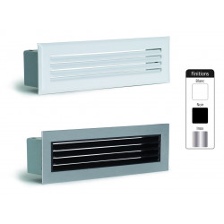 Grille de hotte à lamelles noire avec pare-chocs – 190 x 60 mm de marque Joncoux, référence: B9308900