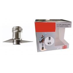 Kit RPT Ø150 + plaque de propreté 400x400 mm noire - Joncoux