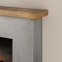 Cheminée électrique connectée 1400W - ROLF Powerflame 2 - effets flammes 3D, et crépitement - gris - TAGU