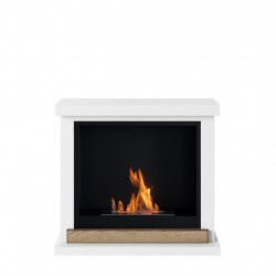 Cheminée bioéthanol - FreeFlame HAGEN - flamme réelle sans conduit - blanche - TAGU