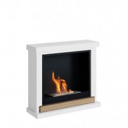 Cheminée bioéthanol - FreeFlame HAGEN - flamme réelle sans conduit - blanche - TAGU