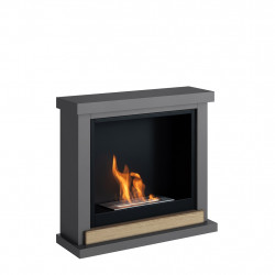 Cheminée bioéthanol - FreeFlame HAGEN - flamme réelle sans conduit - grise - TAGU