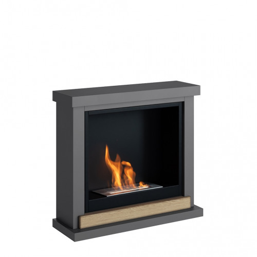 Cheminée bioéthanol - FreeFlame HAGEN - flamme réelle sans conduit - grise - TAGU