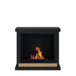 Cheminée bioéthanol - FreeFlame HAGEN - flamme réelle sans conduit - noire - TAGU