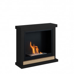 Cheminée bioéthanol - FreeFlame HAGEN - flamme réelle sans conduit - noire - TAGU