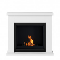 Cheminée bioéthanol - FreeFlame FRODE - flamme réelle sans conduit - blanche - TAGU
