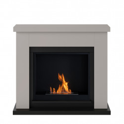 Cheminée bioéthanol - FreeFlame FRODE - flamme réelle sans conduit - beige - TAGU
