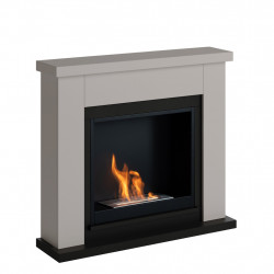 Cheminée bioéthanol - FreeFlame FRODE - flamme réelle sans conduit - beige - TAGU