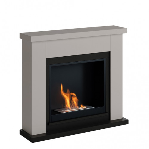 Cheminée bioéthanol - FreeFlame FRODE - flamme réelle sans conduit - beige - TAGU