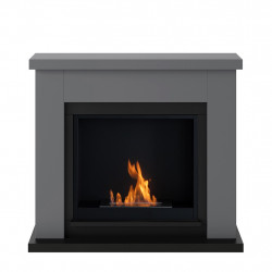 Cheminée bioéthanol - FreeFlame FRODE - flamme réelle sans conduit - grise - TAGU