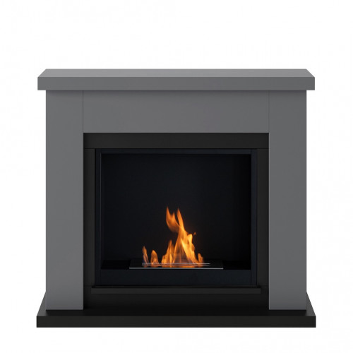 Cheminée bioéthanol - FreeFlame FRODE - flamme réelle sans conduit - grise - TAGU