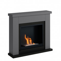 Cheminée bioéthanol - FreeFlame FRODE - flamme réelle sans conduit - grise - TAGU