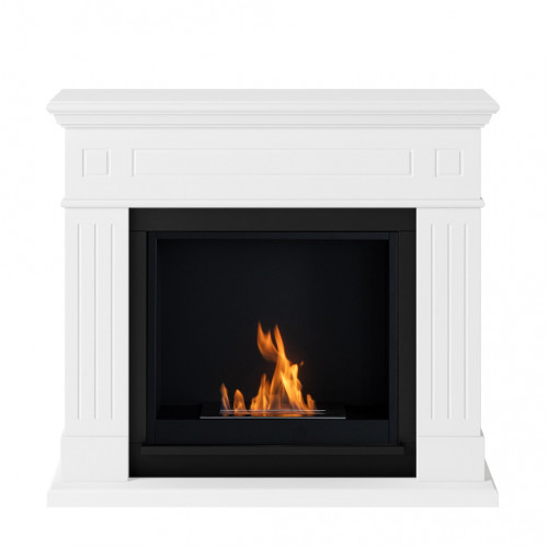 Cheminée bioéthanol - FreeFlame LARSEN - flamme réelle sans conduit - blanche - TAGU