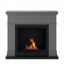 Cheminée bioéthanol - FreeFlame LARSEN - flamme réelle sans conduit - grise de marque TAGU, référence: B9321900