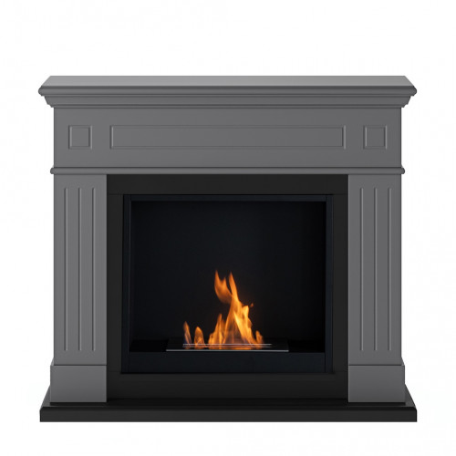Cheminée bioéthanol - FreeFlame LARSEN - flamme réelle sans conduit - grise - TAGU