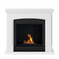 Cheminée bioéthanol - FreeFlame HELMI - flamme réelle sans conduit - blanche - TAGU