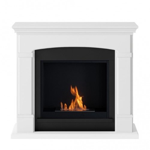 Cheminée bioéthanol - FreeFlame HELMI - flamme réelle sans conduit - blanche - TAGU