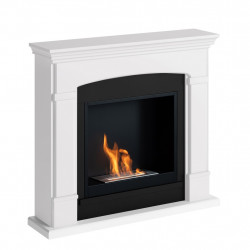 Cheminée bioéthanol - FreeFlame HELMI - flamme réelle sans conduit - blanche - TAGU